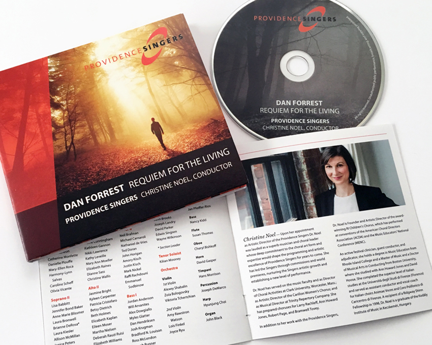 cd Packaging music providence singers Booklet art direction  design digipak