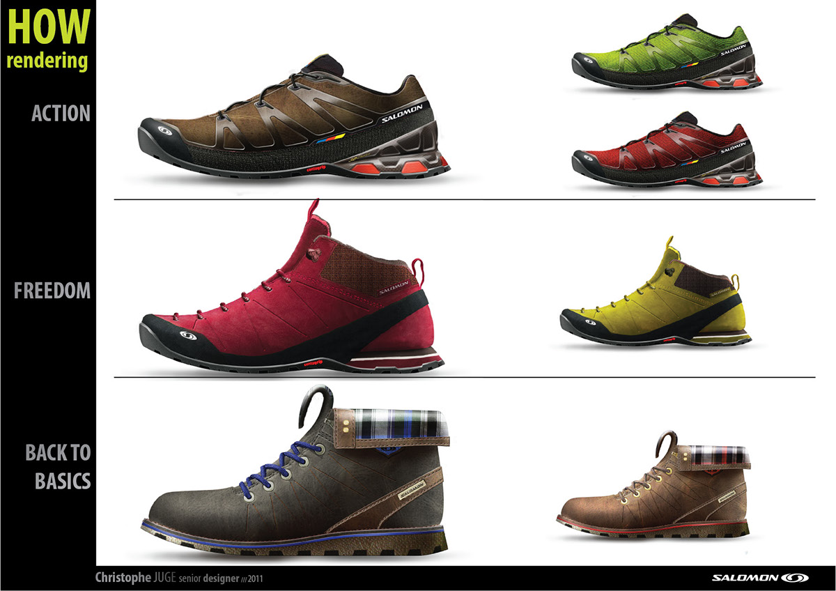 footwear design sketches rendering