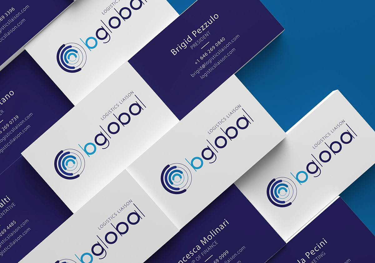 brand identity business card corporate logistics company Logo Design visual identity