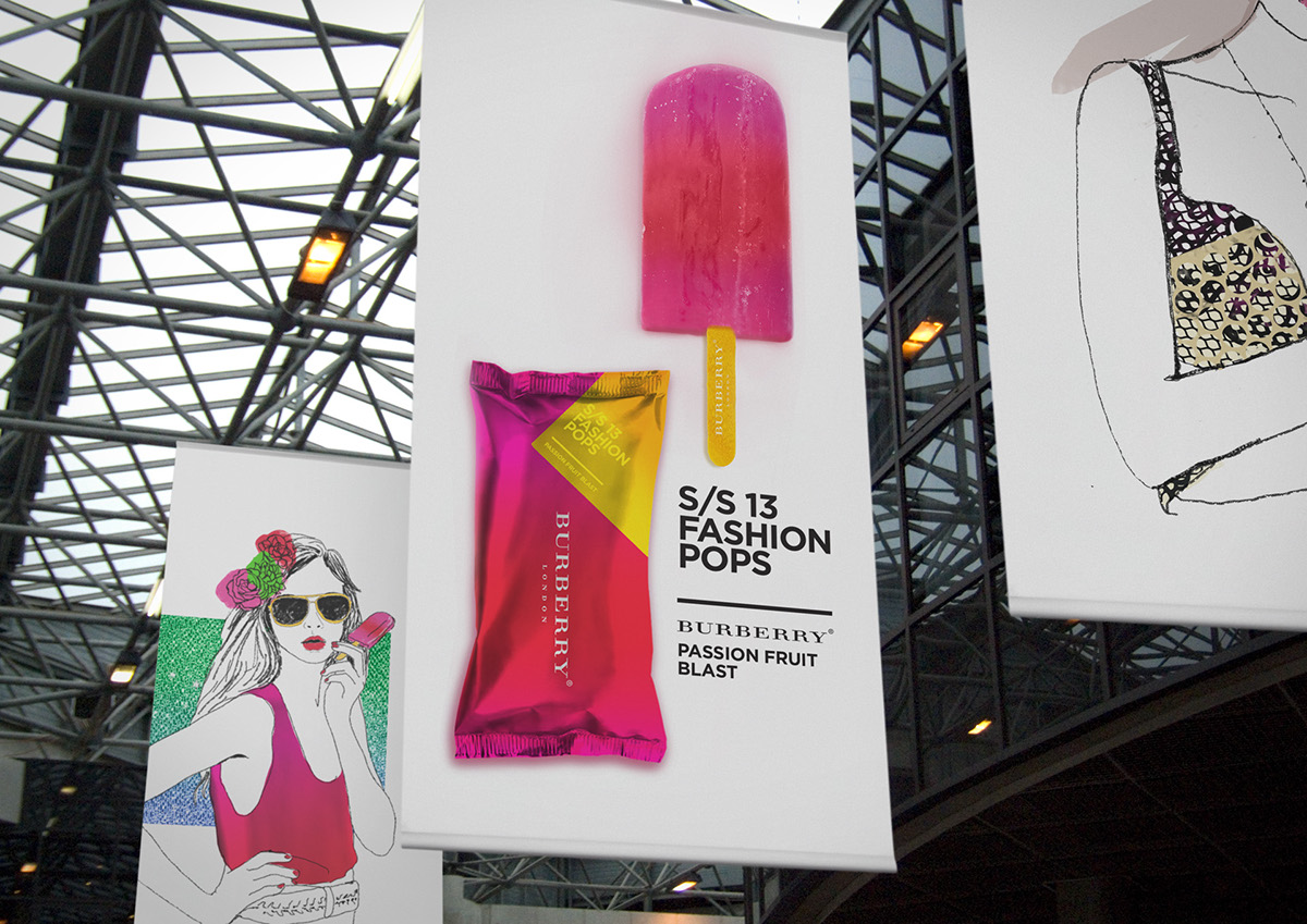 spring  Summer  ice lolly  FOOD Fashion Inspired PopUp Shop  posters  fashion collection fashion week london fashion  paris fashion  Louis vuitton Burberry kenzo mcqueen