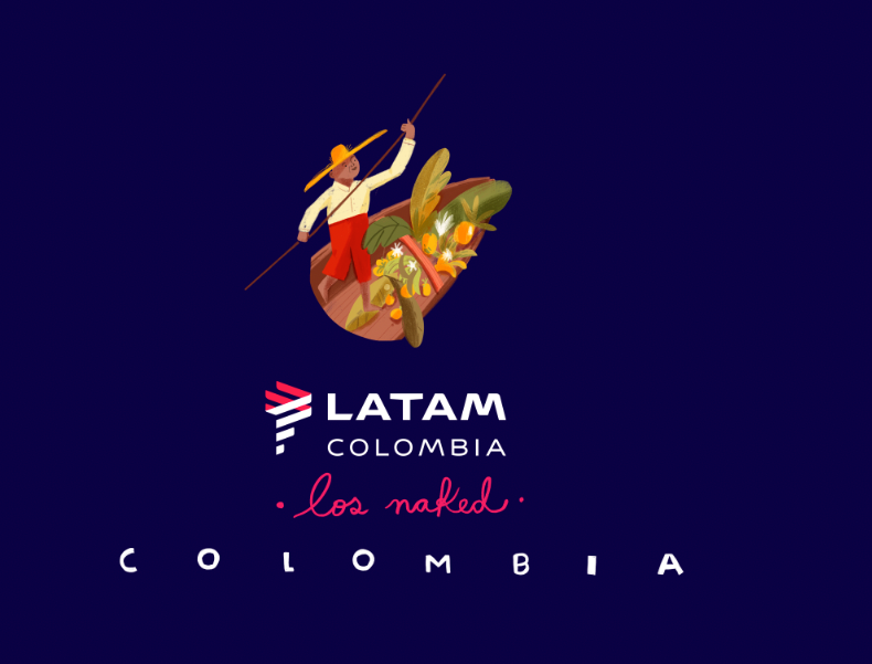 colombia Digital Art  ILLUSTRATION  latam latam airlines map poster print publicidad Travel