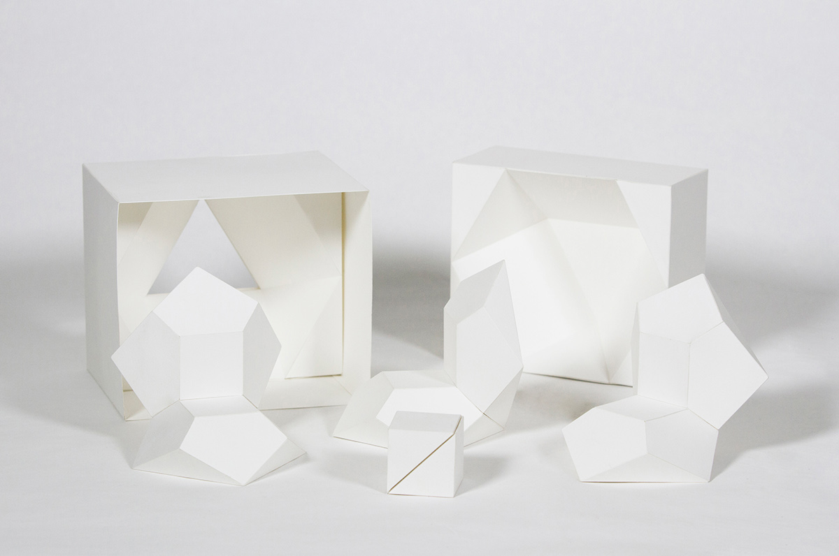 3D Puzzle installation package design  Polyhedron SAIC BFA art design