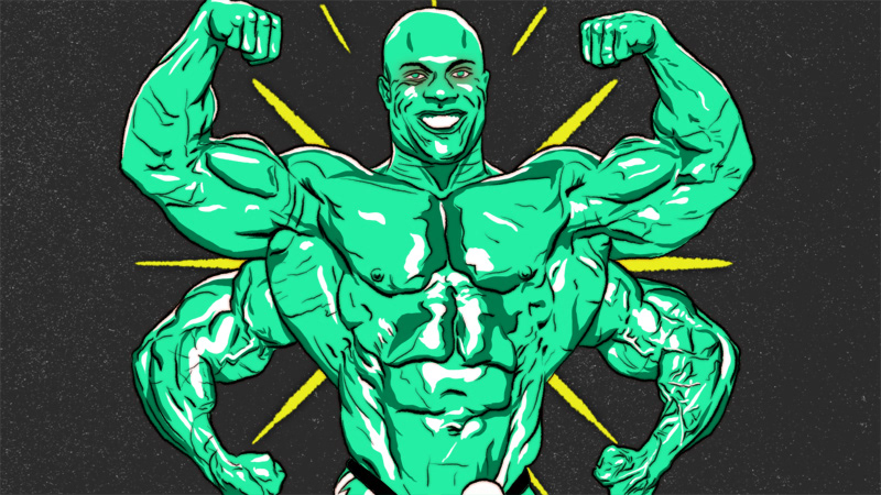 lifting BodyBuilding sports phil heath Grantland ESPN comic profile muscles Character deity SuperHero training contest