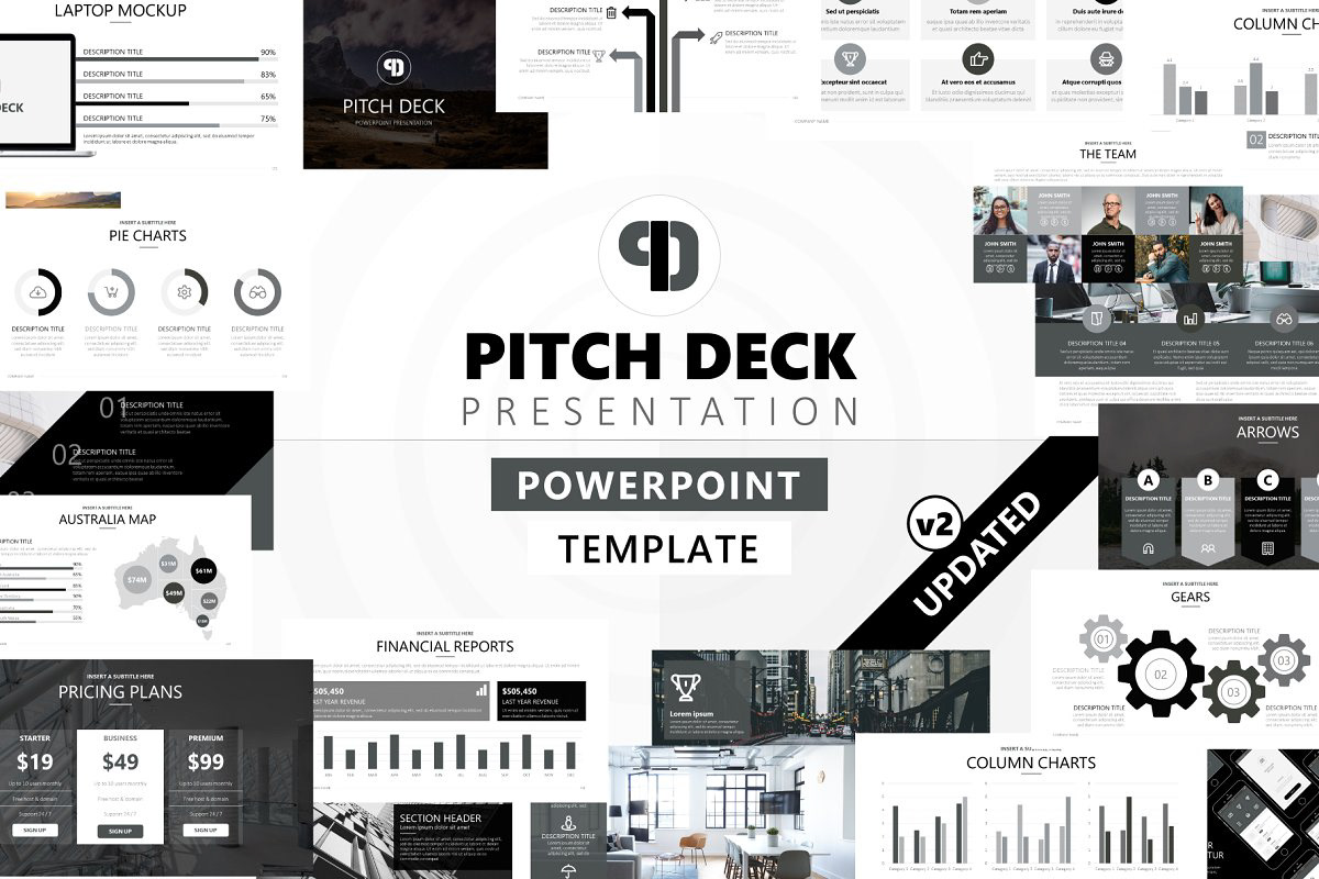 pitch deck Powerpoint presentation template