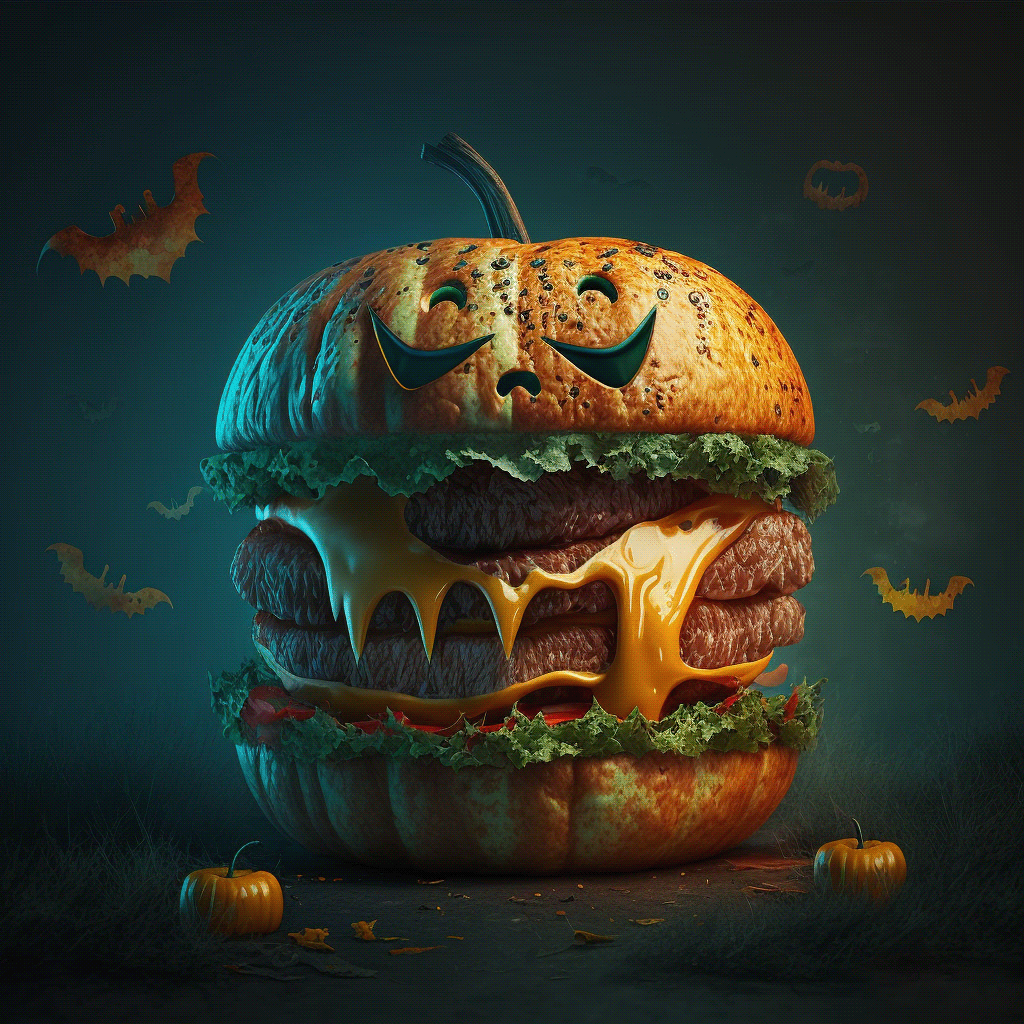 burger Food  Halloween horrible marketing  