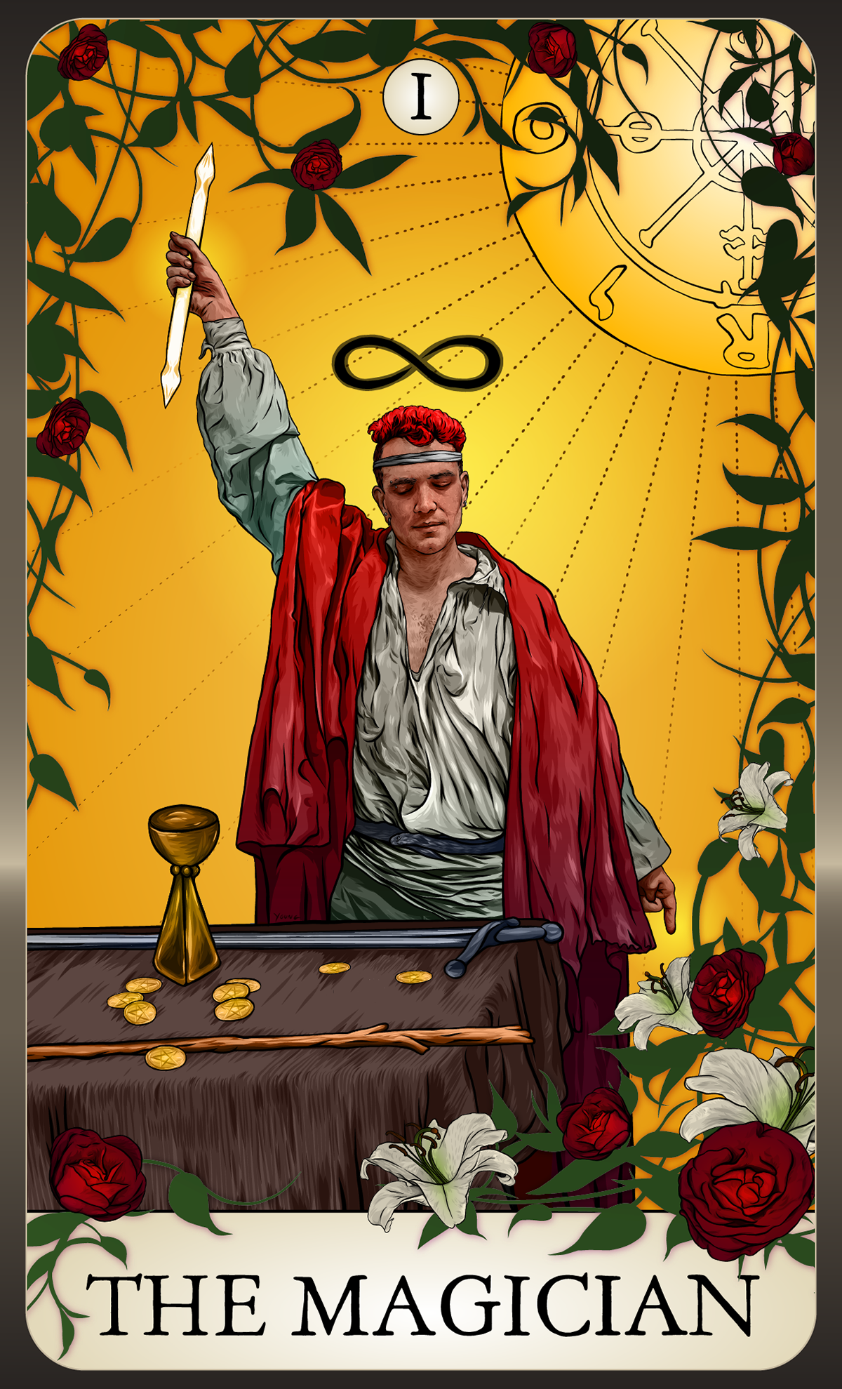 magician occult tarot vector vectors card portrait Magic   fortune wizard