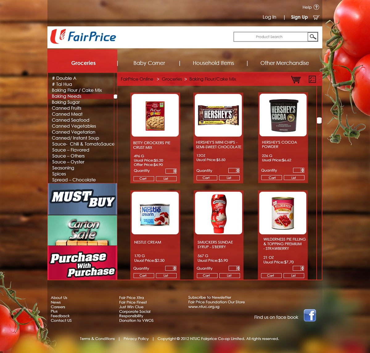 website redesign FairPrice wooden bg Webdesign Website Design ui ux ux webapplication