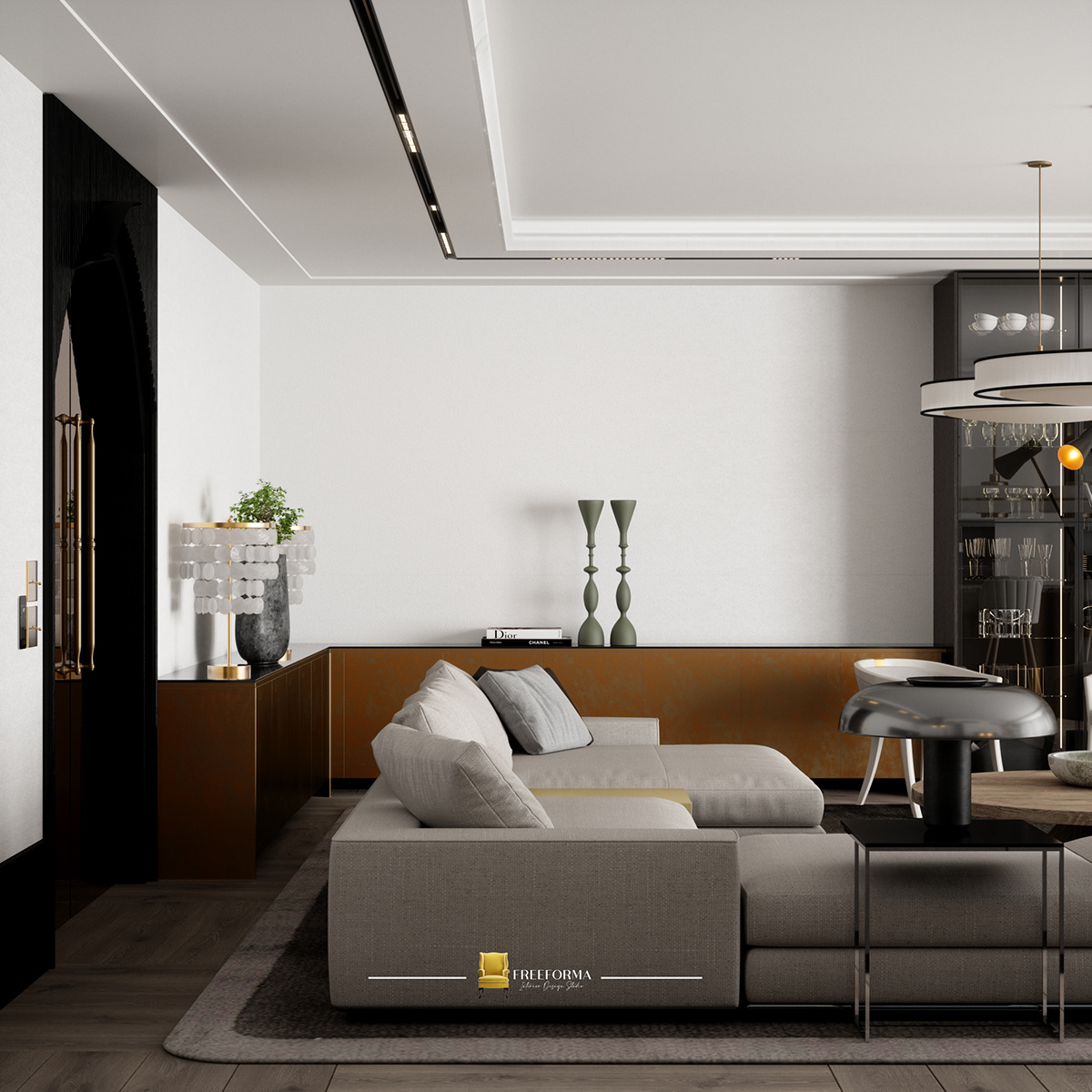 elegant living rooms interior design  Modern COntemporary Monocromatic natural colors