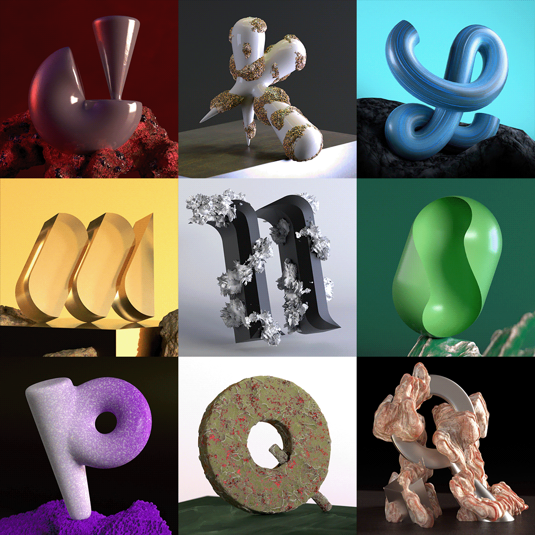 36days 36daysoftype 3D alphabet design experiment font lettering type typography  