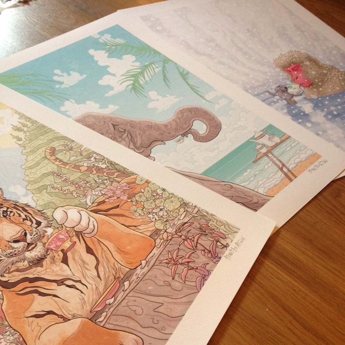 animal animals tea tiger elephant monkey japan India design books childrens book fantasy Food  beverage whimsy