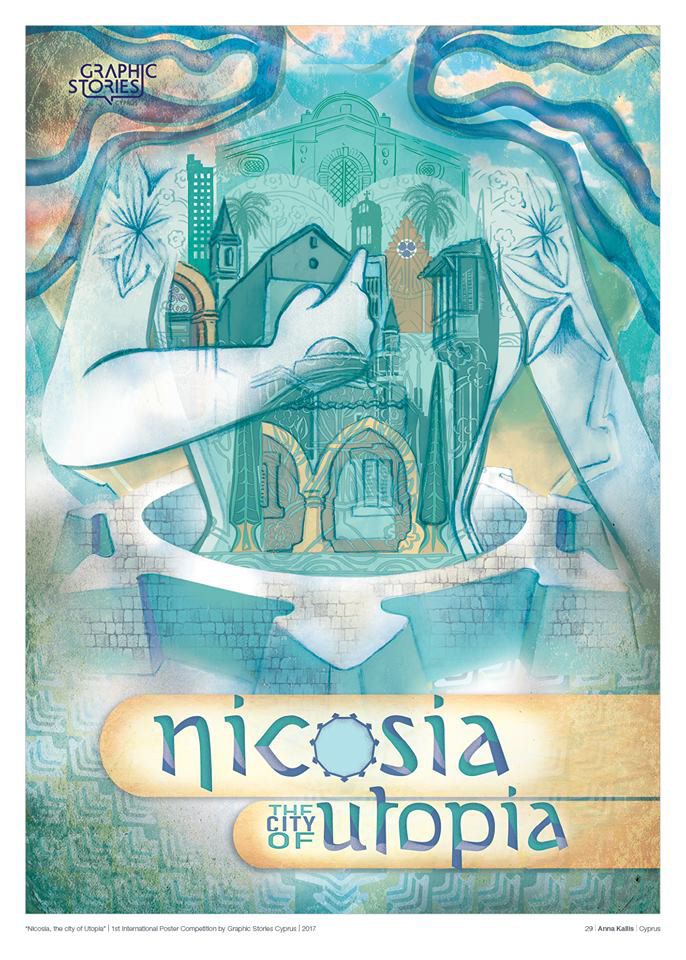Nicosia cyprus graphic design  Visual Communication poster Poster Design International Exhibition utopia poster exhibition graphic stories