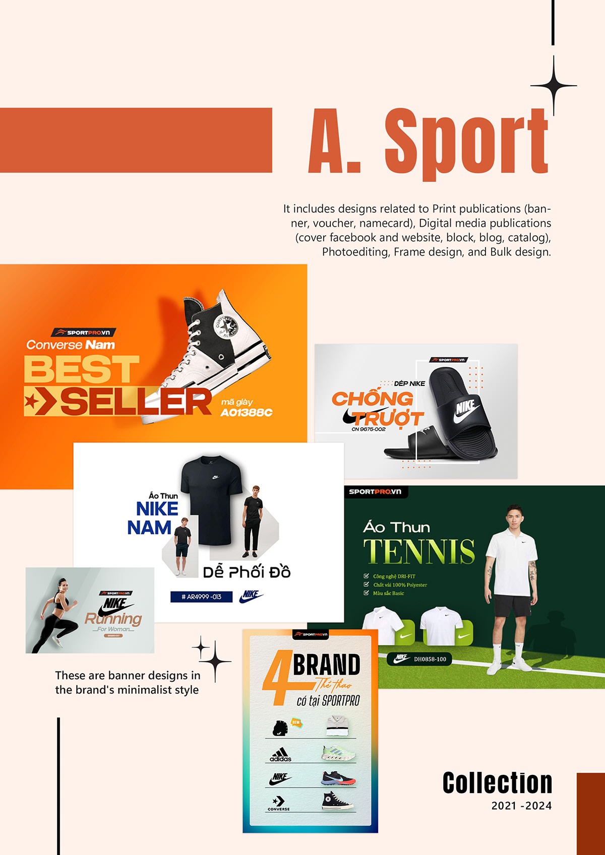 sport Fashion  F&B food and beverage Blog portfolio brand identity design work experience