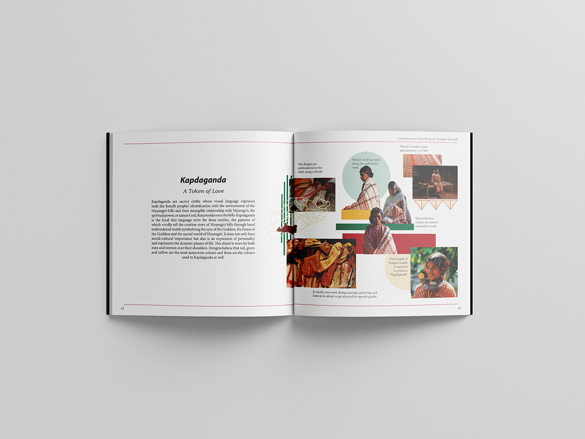 book Layout Design costumes culture tribe Dongria Kondh
