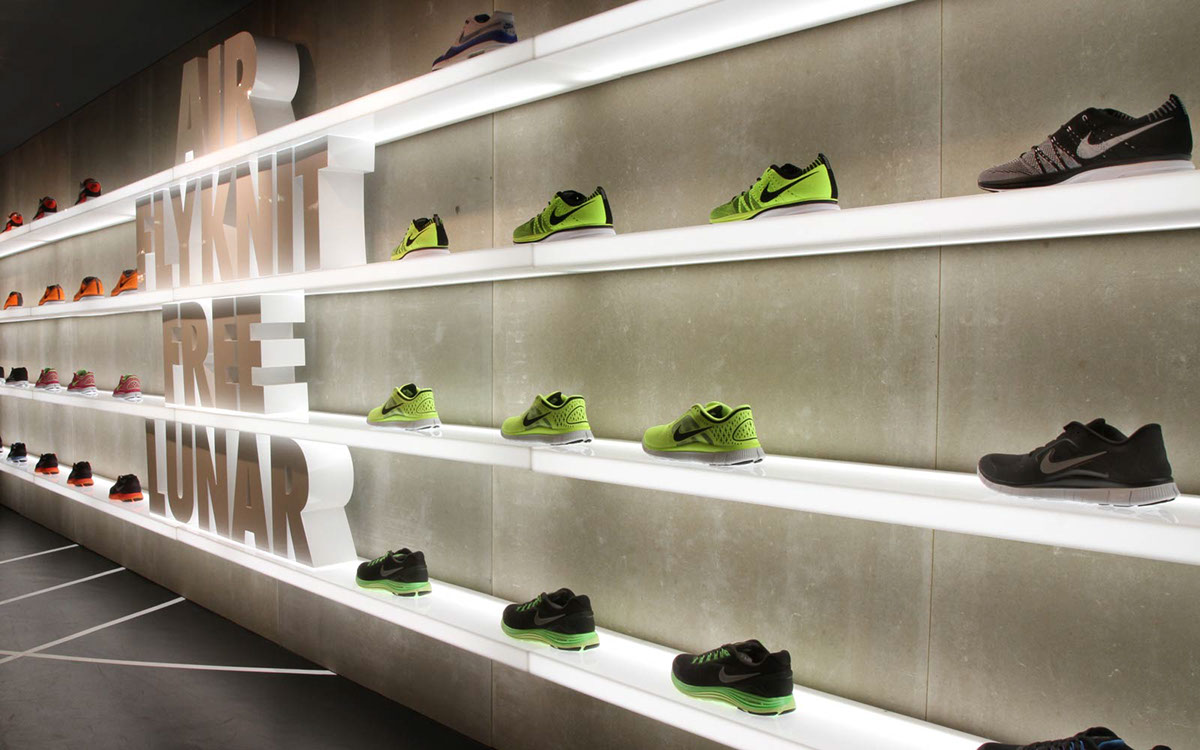 design interiors olympic barcelona Production campaign Nike pop up Popup store shop Retail commercial