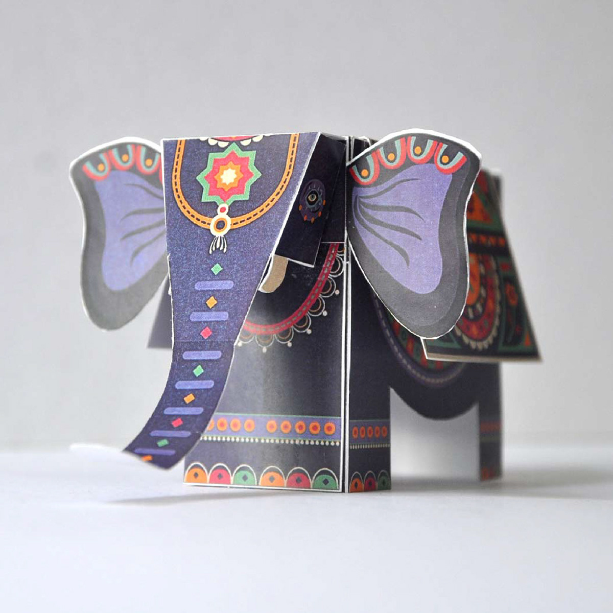 indian elephant elephant royal calendar desk calendar Rajasthan India calendar design paper craft do it yourself