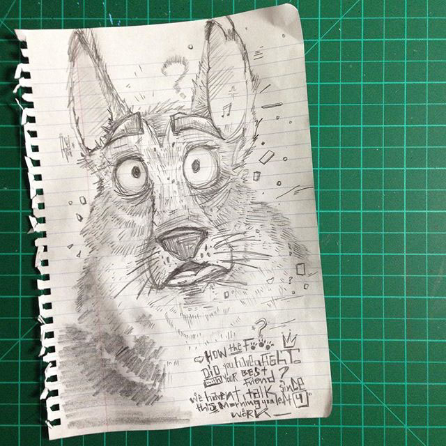 human dog Drawing  cartoon paper pencils