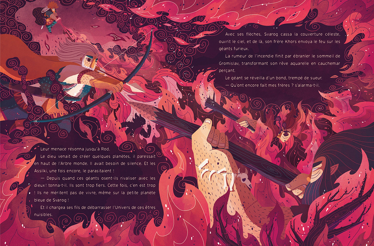 adventure children's book epic fight fire history Landscape mythology Nature Slavic