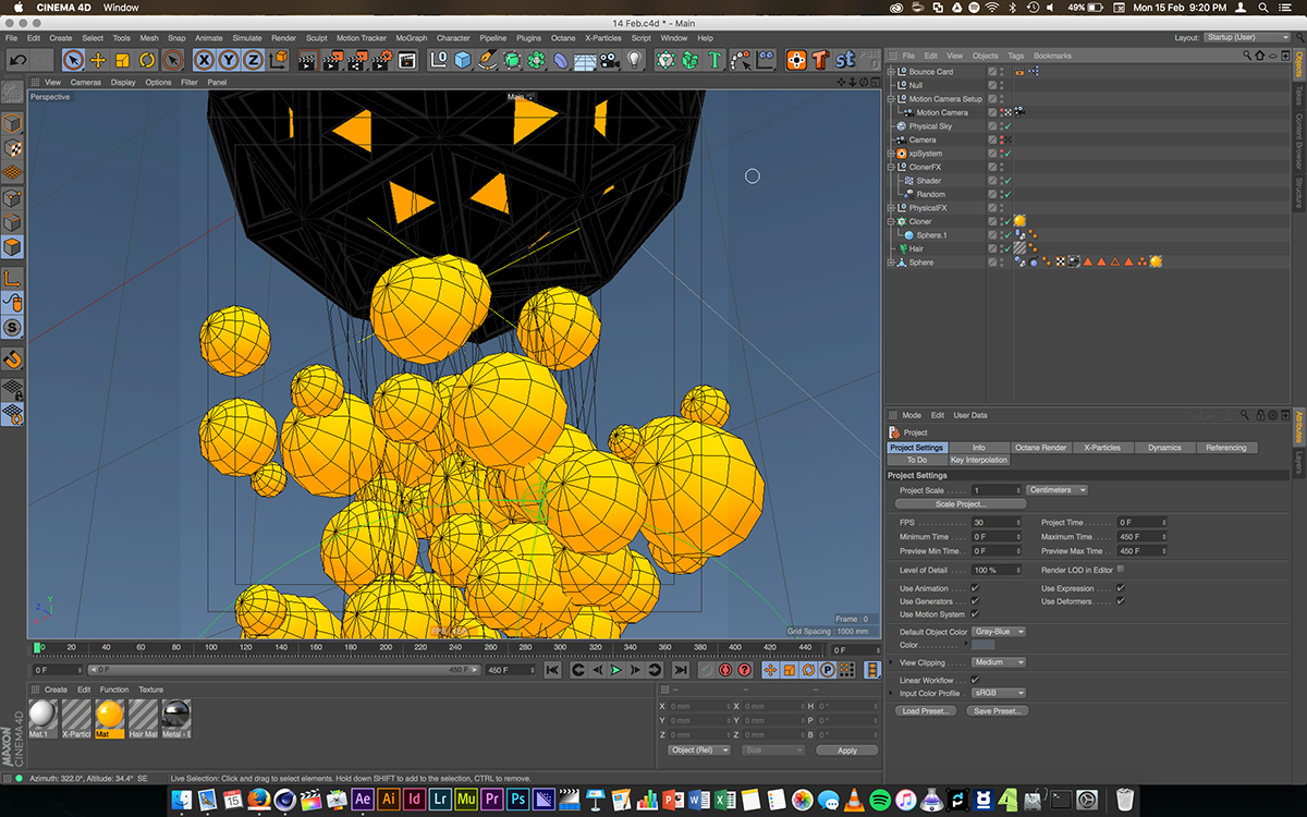 cinema 4d xparticles x-particles after effects sphere Dynamcis hair physical sky