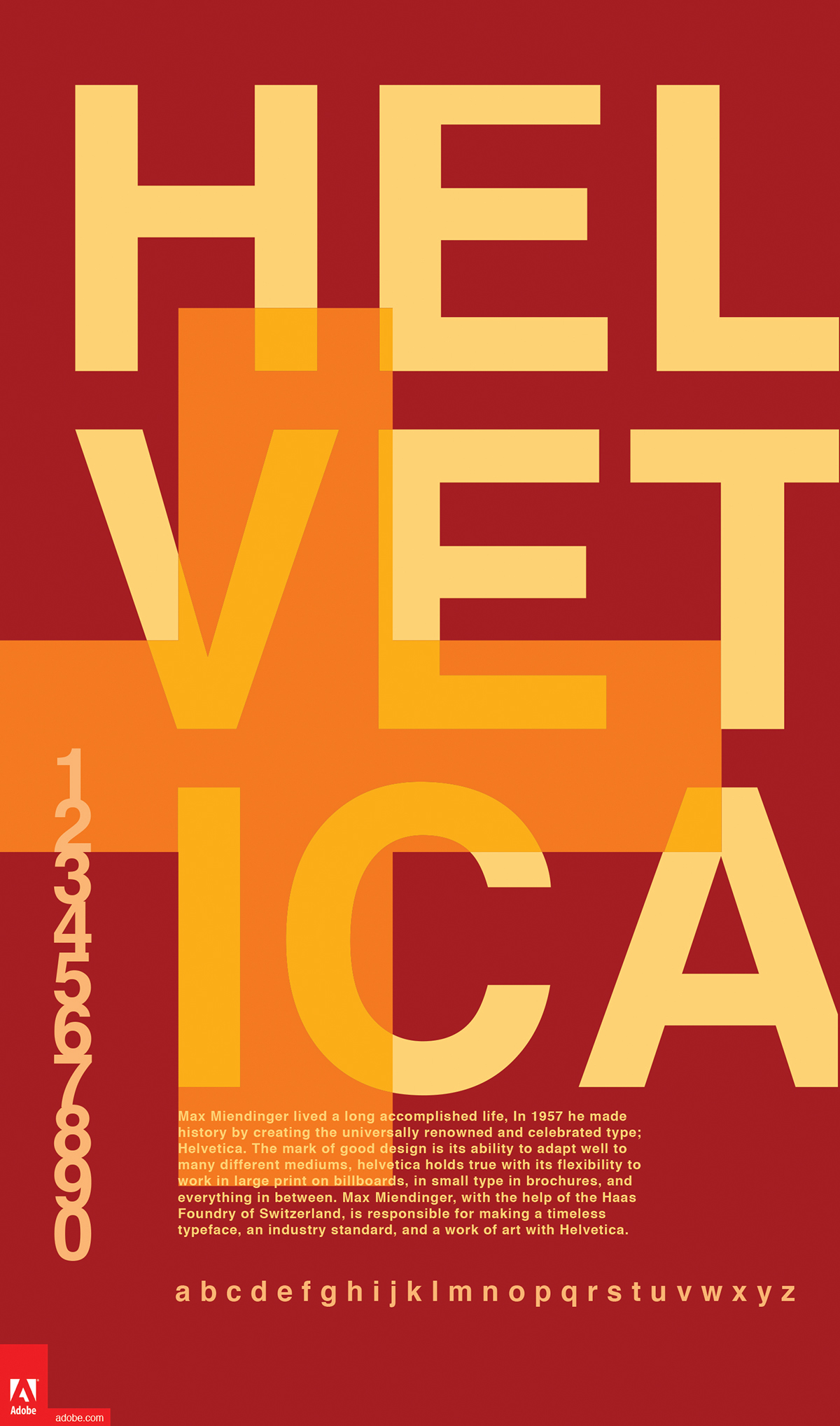 helvetica  type specimen poster