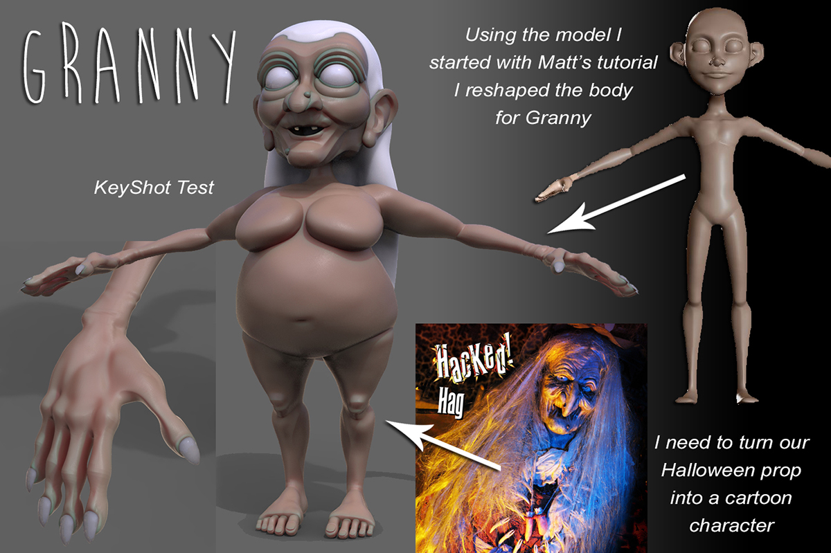 Granny 3D Character on Behance
