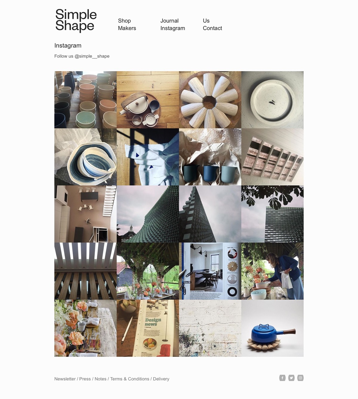 simple shape Website design Squarespace 7 Ecommerce ceramics  homeware The Printer's Son