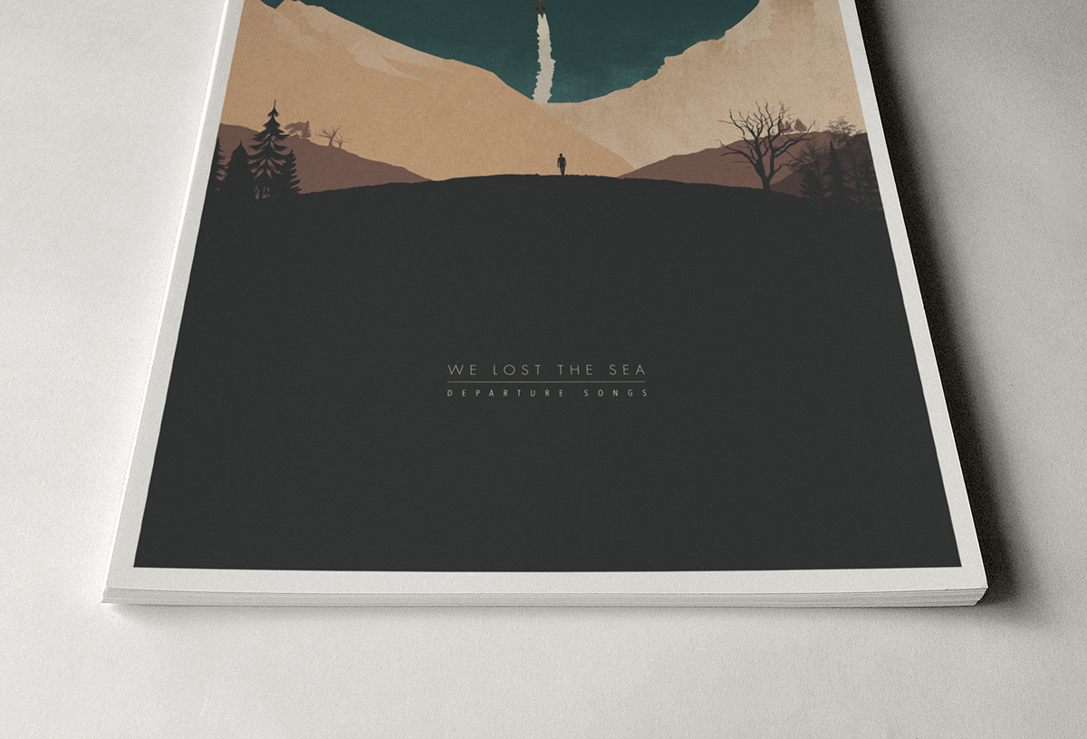 welostthesea music art Silhouettes landscapes Vector Landscapes epic mountains chernobyl Record Covers album art