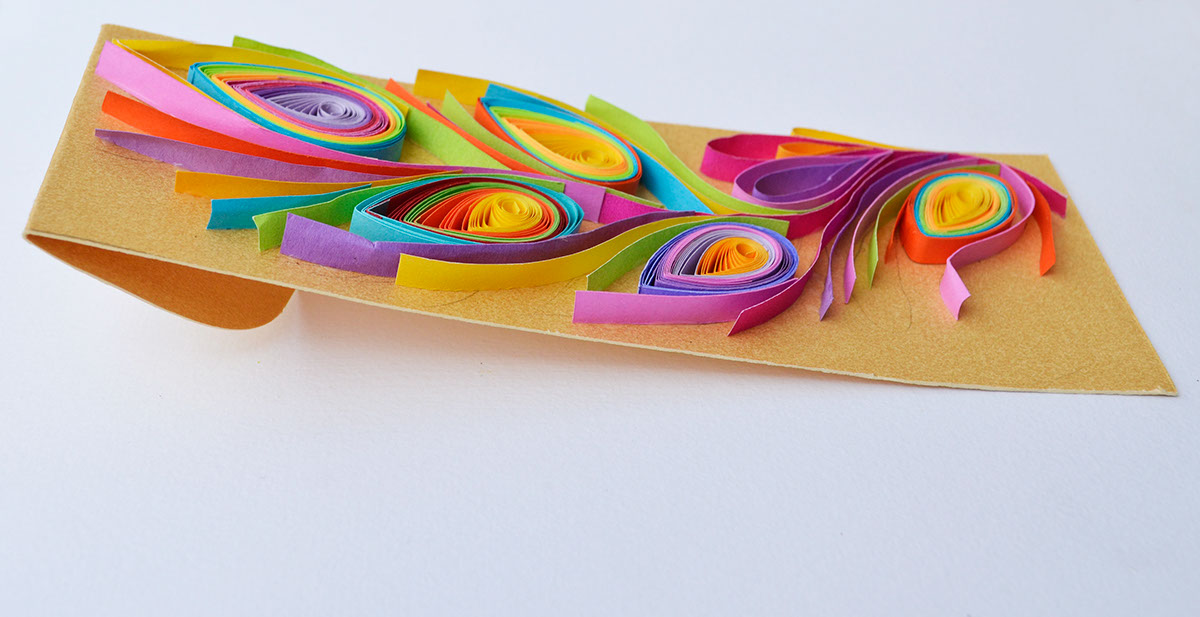 paper papel quilling art color