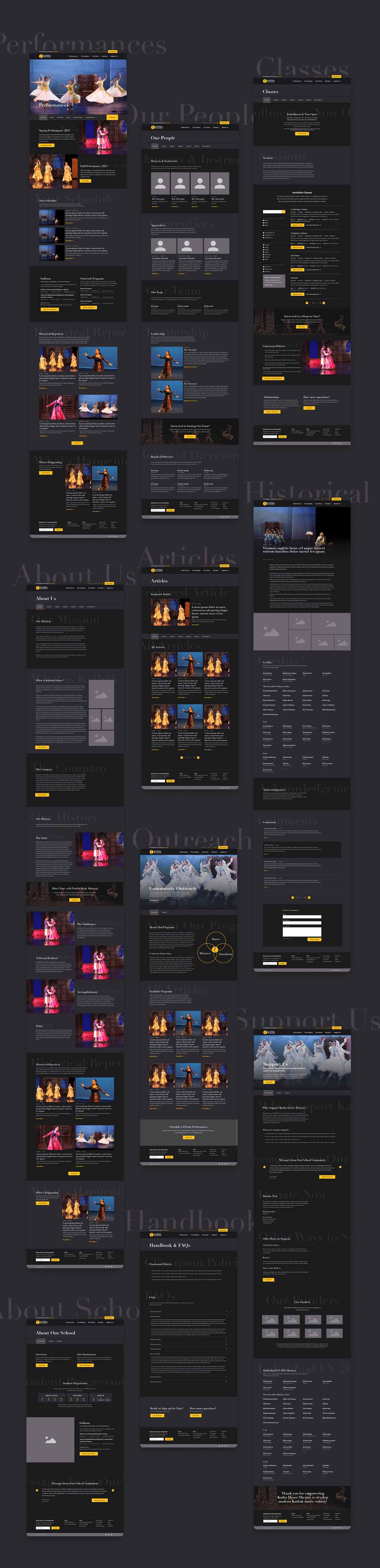 design Website Design dance website redesign Website wordpress theatre website