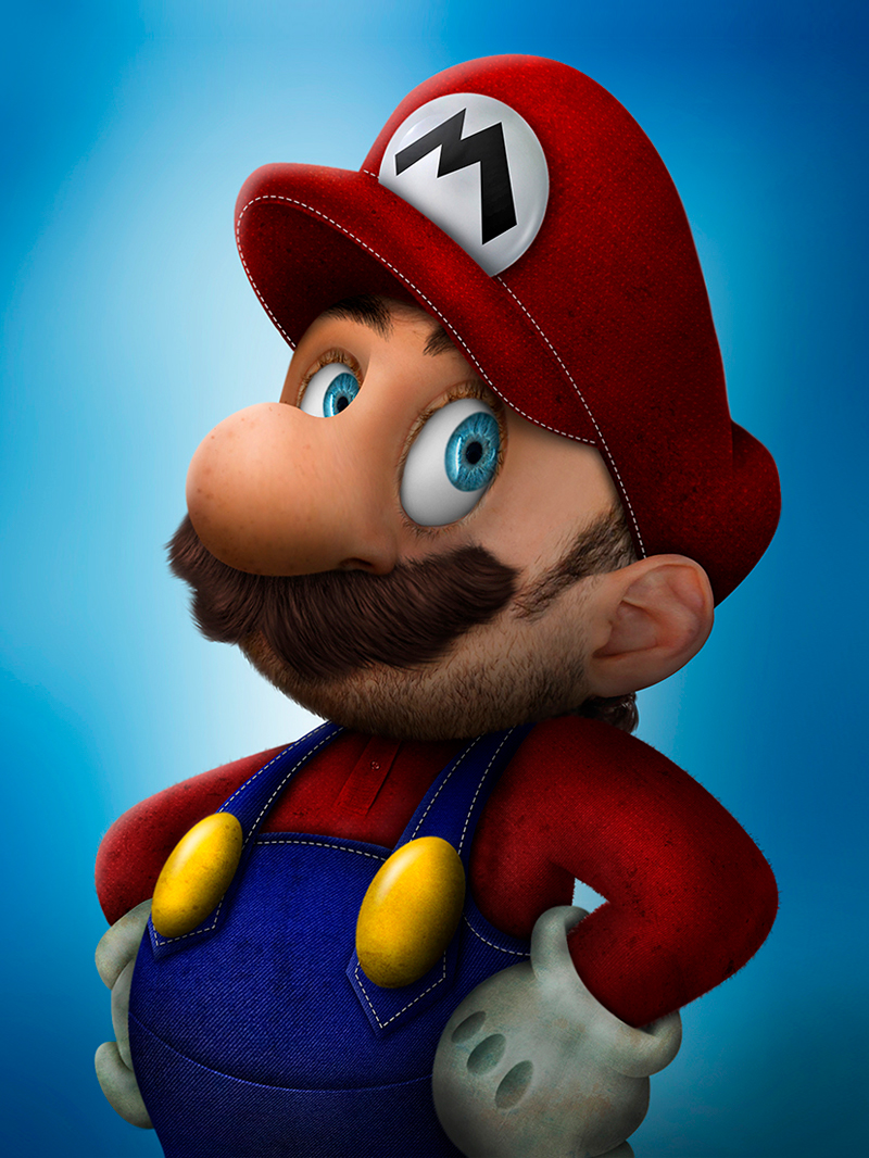 mario Super Mario Mario bross untooned real life wacom Nintendo photomanipulation