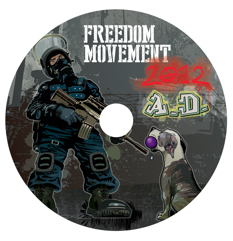 freedom movement CD Art MCAD Urban grunge vector dog Ralf Schuetz hip hop