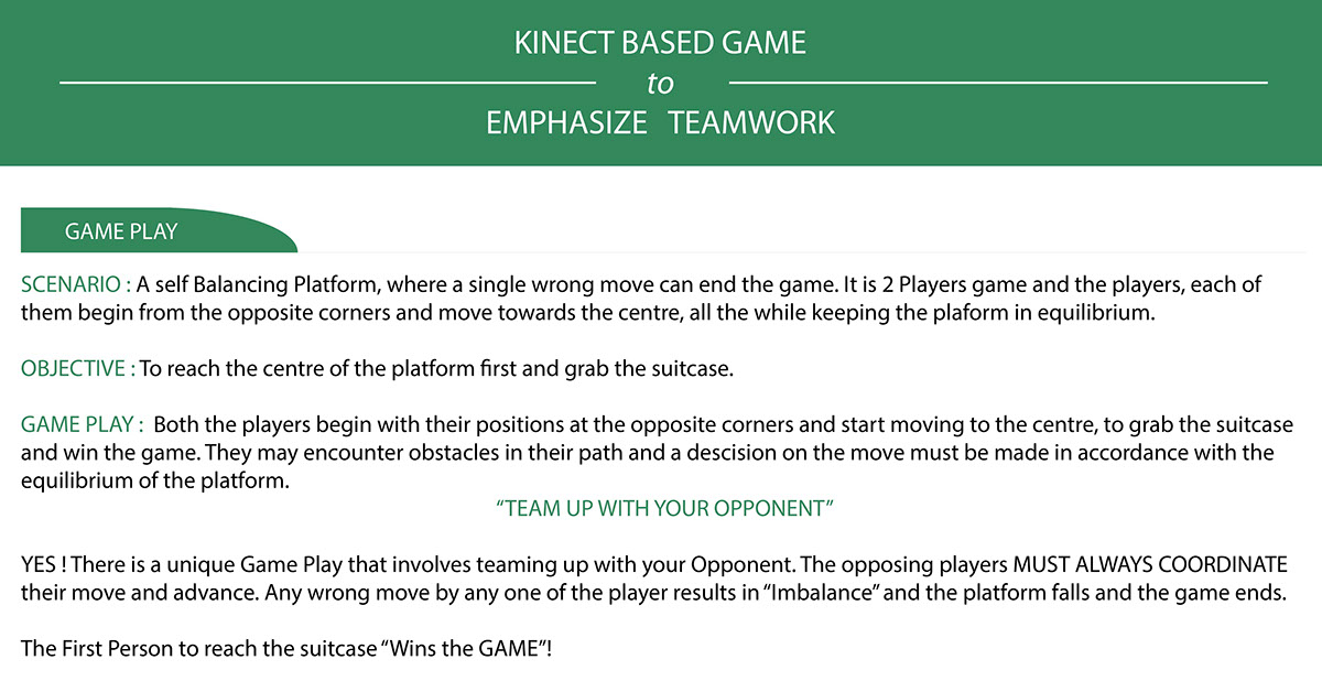 game game design  kinect balance team team work Platform