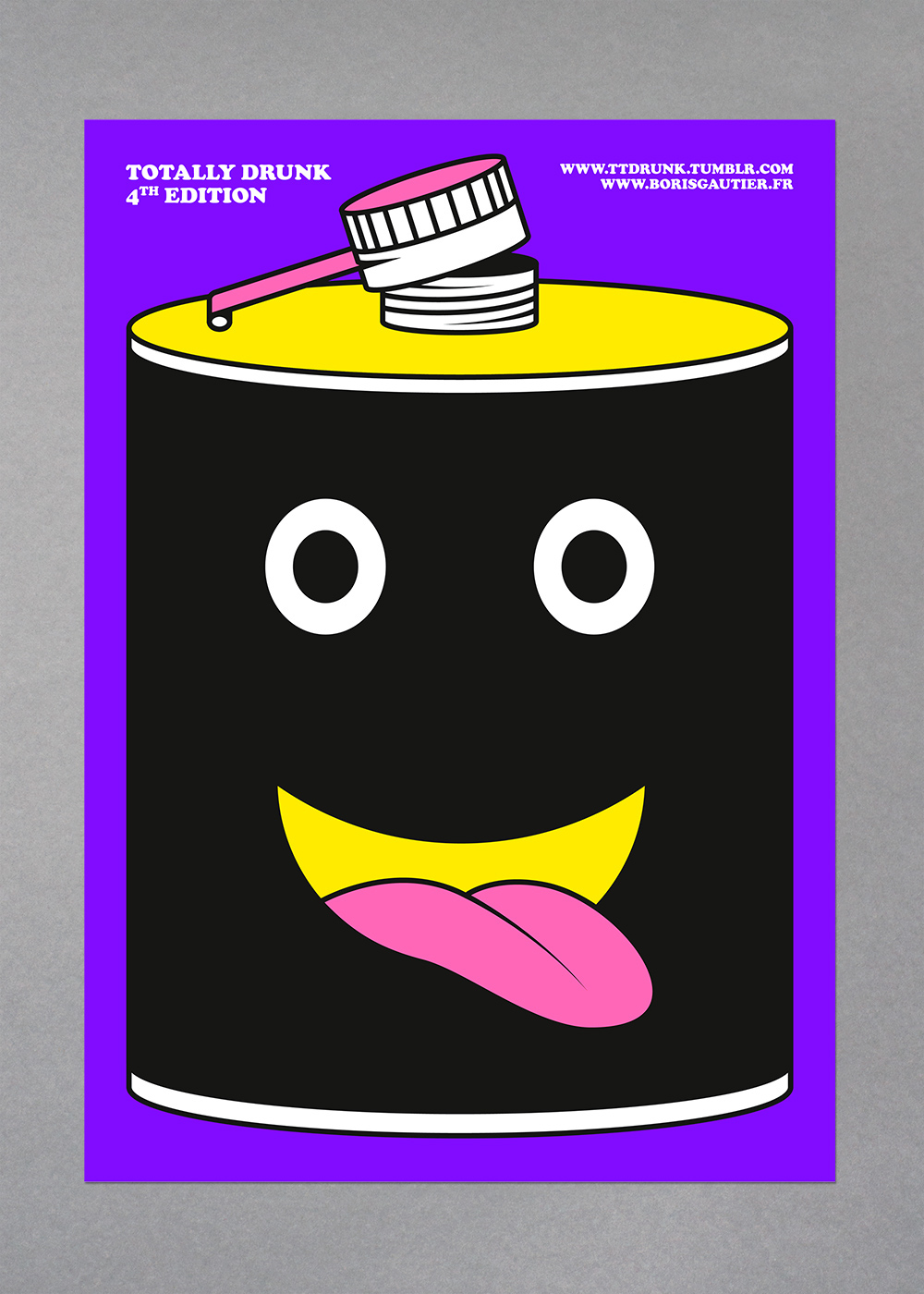 totallydrunk 4years Paris borisgautier posters contest beerpong flabby colors