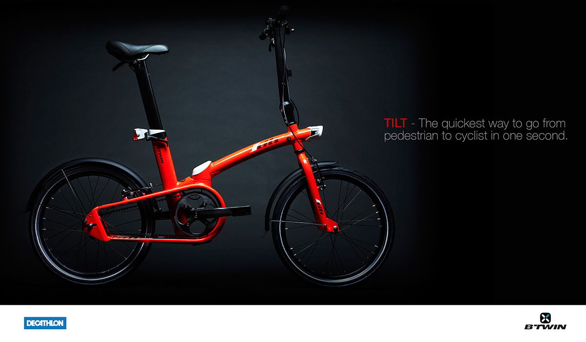 folding bike red dot design tilt Bicycles cycles design one second bike Awards bassetti product industrial innovation btwin concept