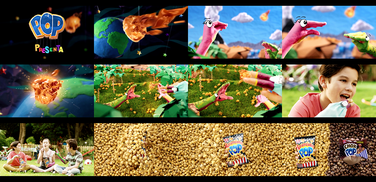 Dinosaur commercial kids popcorn Candy snack Cannes karameladas barcel vfx
