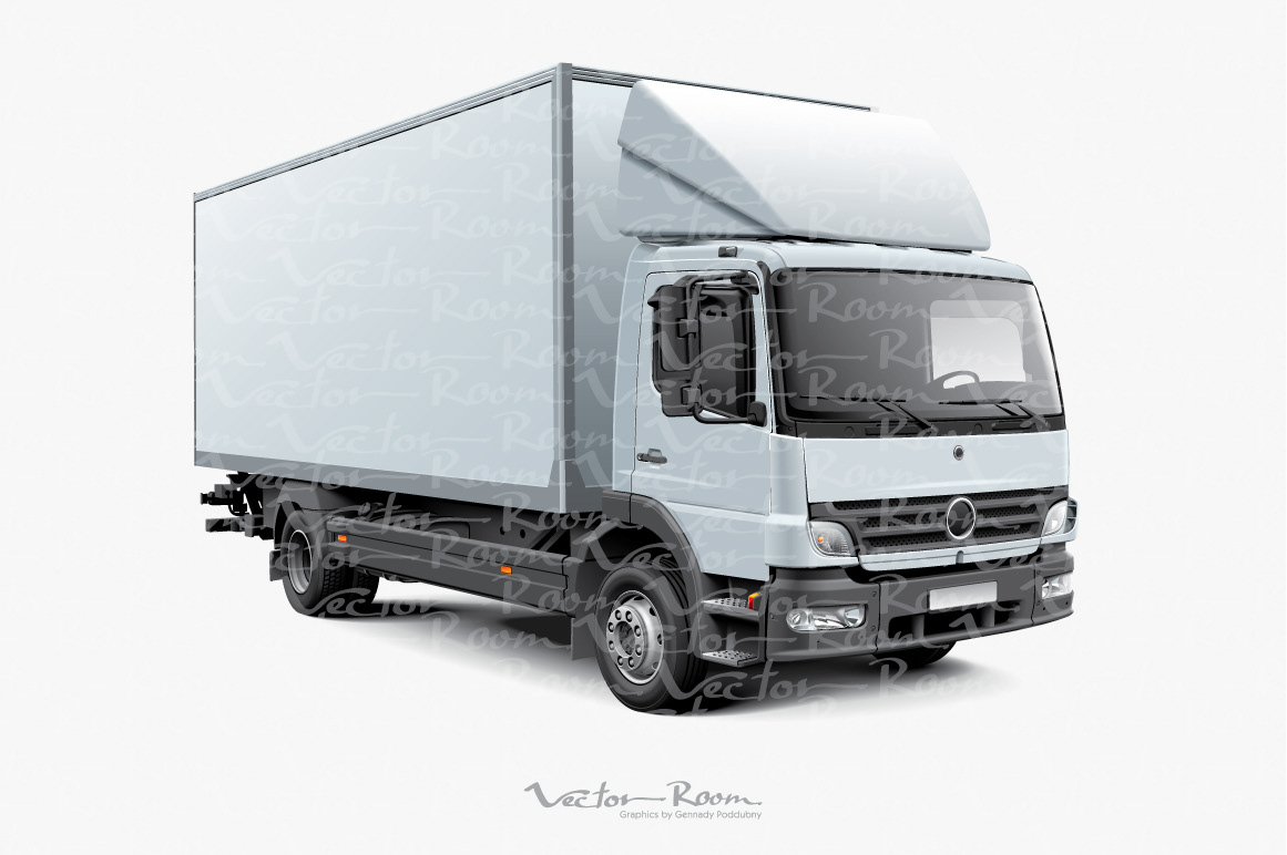Truck wrap design Mockup mock-up free freebie branding  template mercedes-benz atego