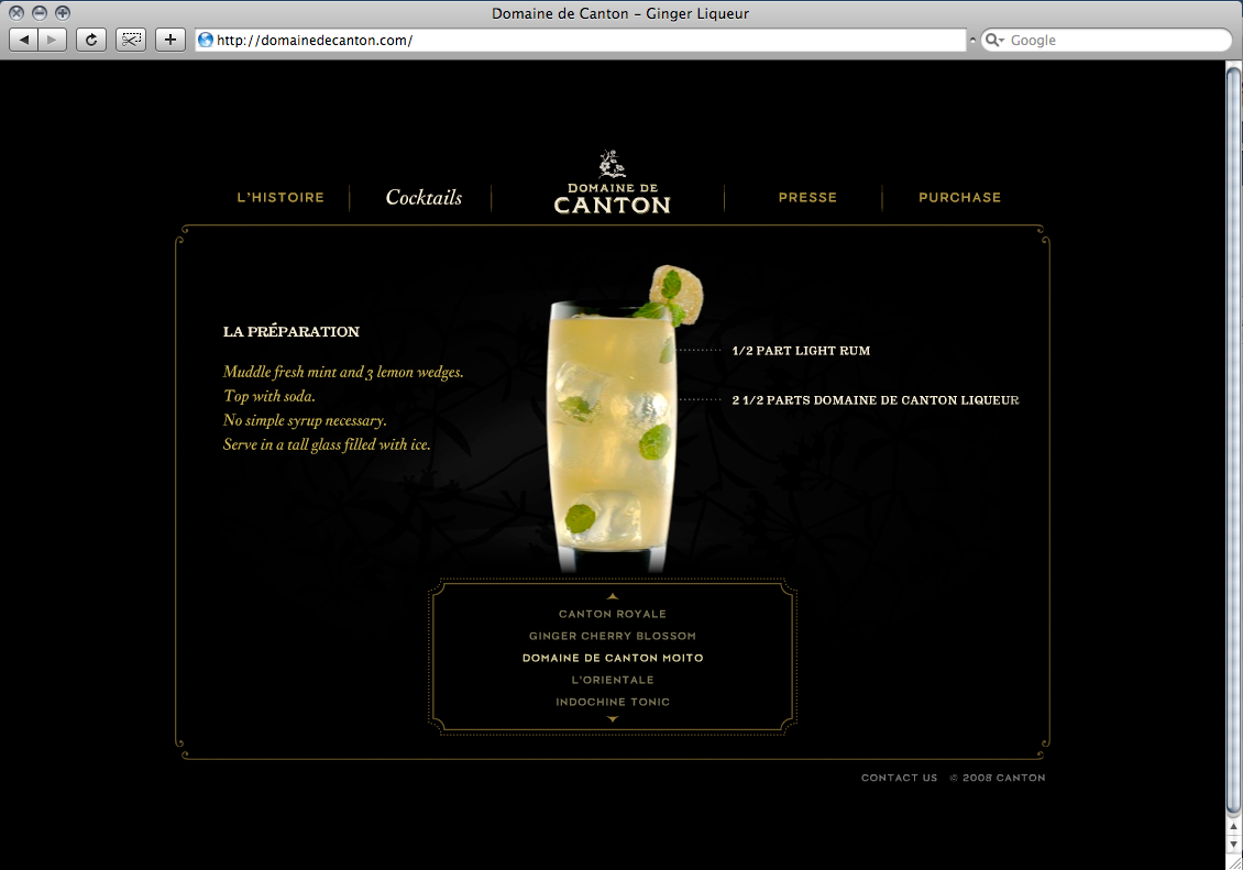 domaine de canton Liqueur ginger bottle design Liquor brand beverage French label design exotic cocktail Mixology Spirits