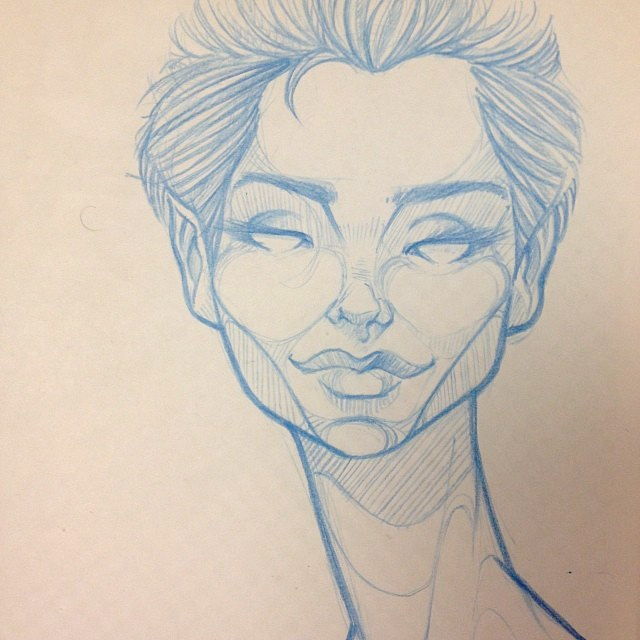 woman sexy sketch lines