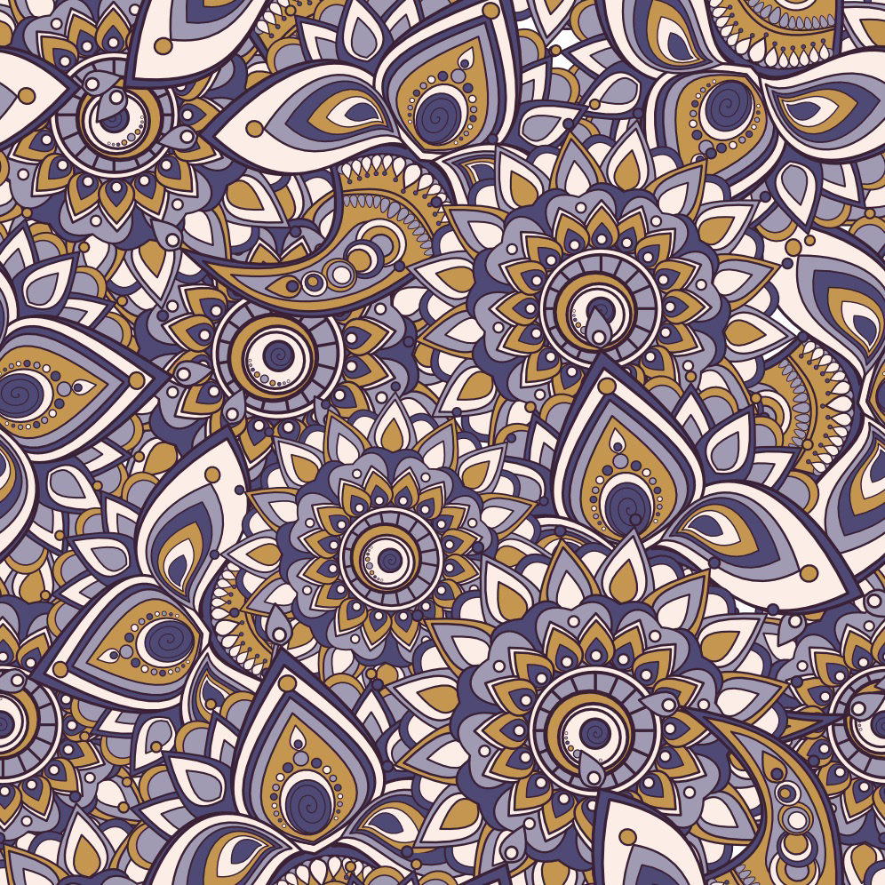 seamless pattern textile fabric surface design floral paisley abstract