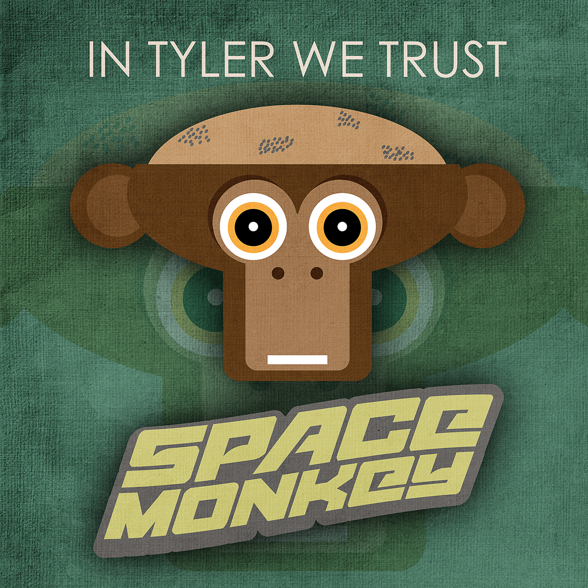 cartoon art Illustrator Spacemonkey monkey Fightclub TYLERDURDEN movie graphics Icon stylized