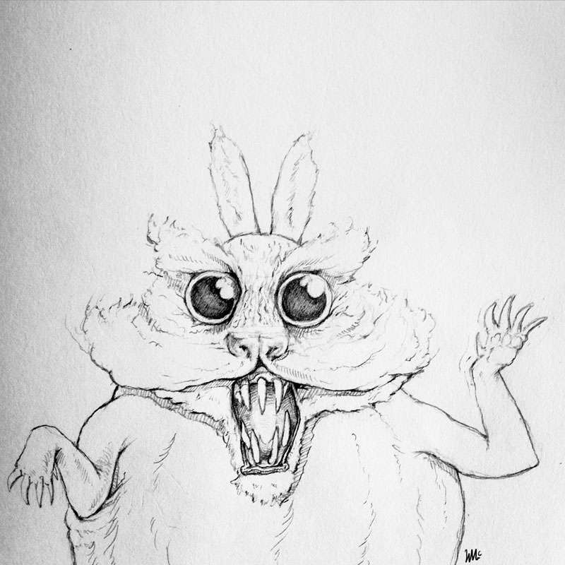 bird Slumpy sketch doodle photoshop pencil sketchbook book frog bear rabbit