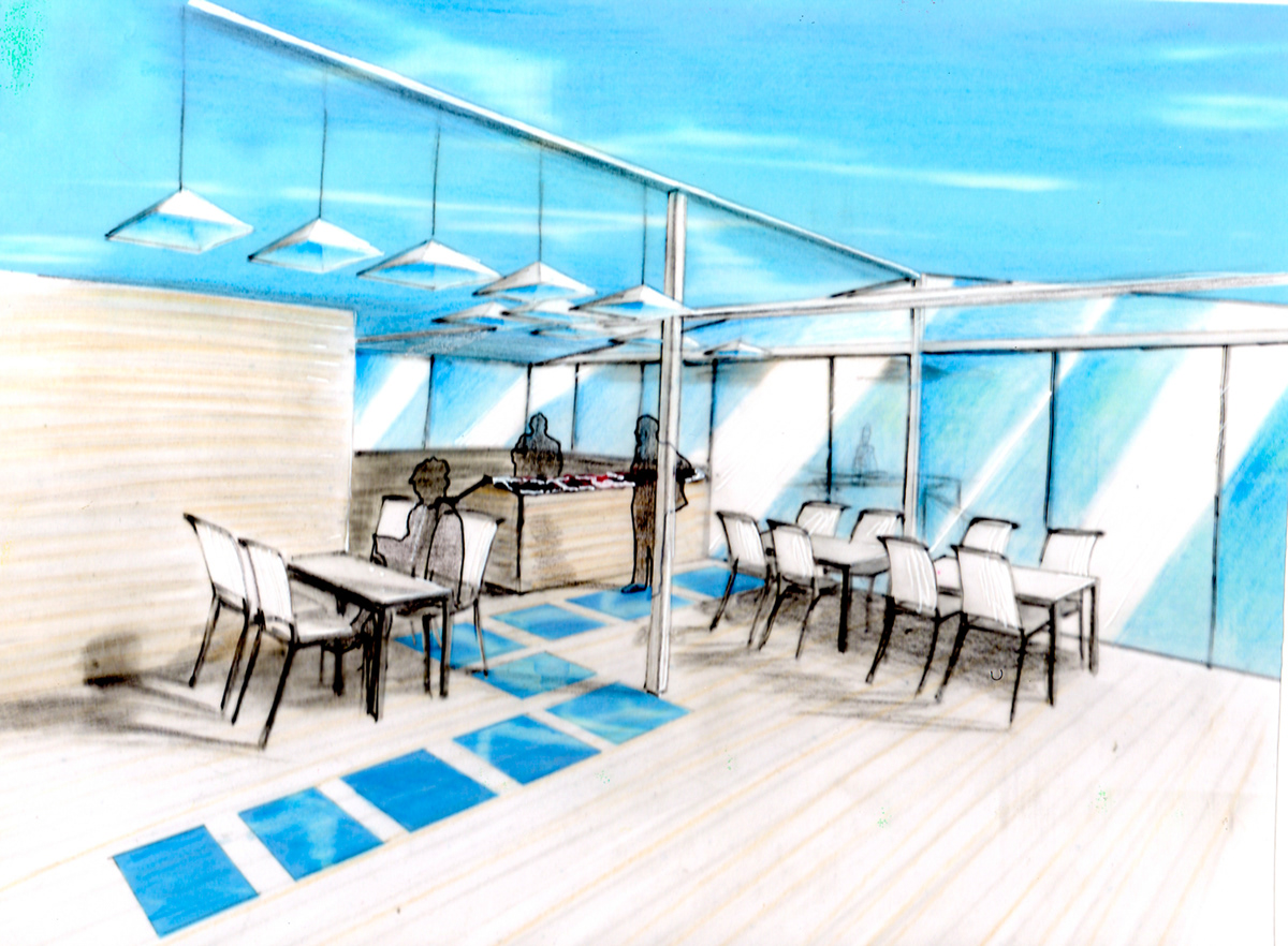 restaurant écailler huitres mer bleu terrasse
