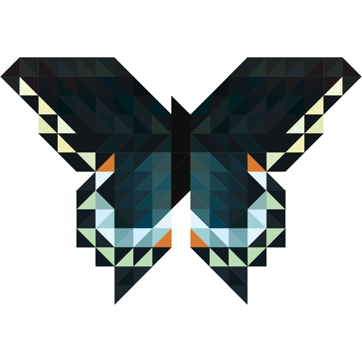 butterfly geometric Triangles modular colorful logo