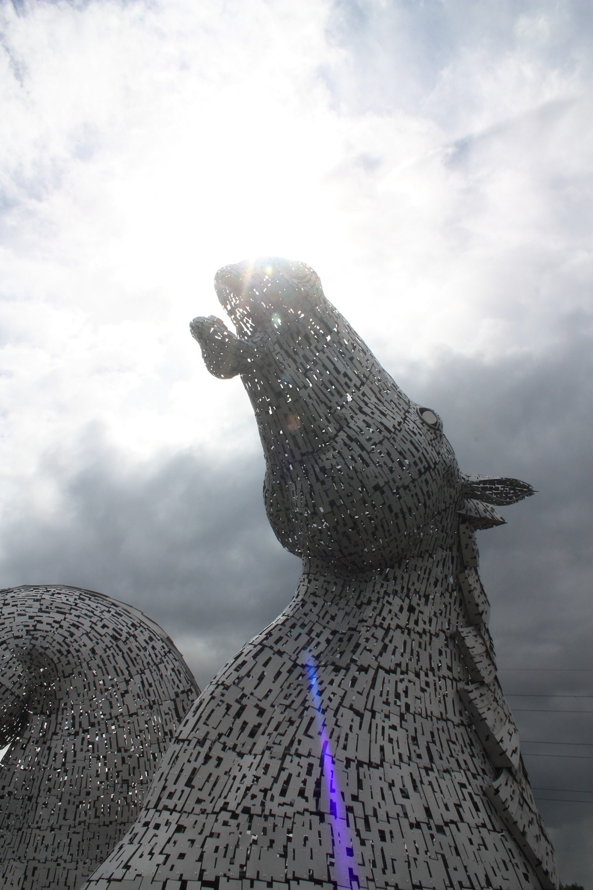 Chromatic aberration whilst taking a shot of the Kelpies