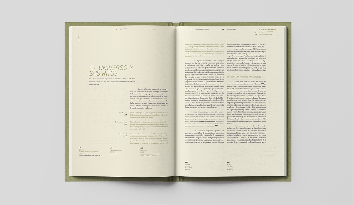 anatomia Biografia book diseño editorial fadu Kiki Smith longinotti tipografia uba