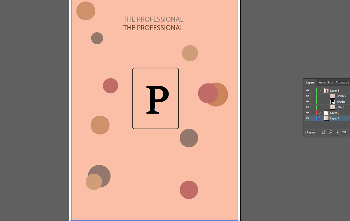 Illustrator Layout Design pink professional dots
