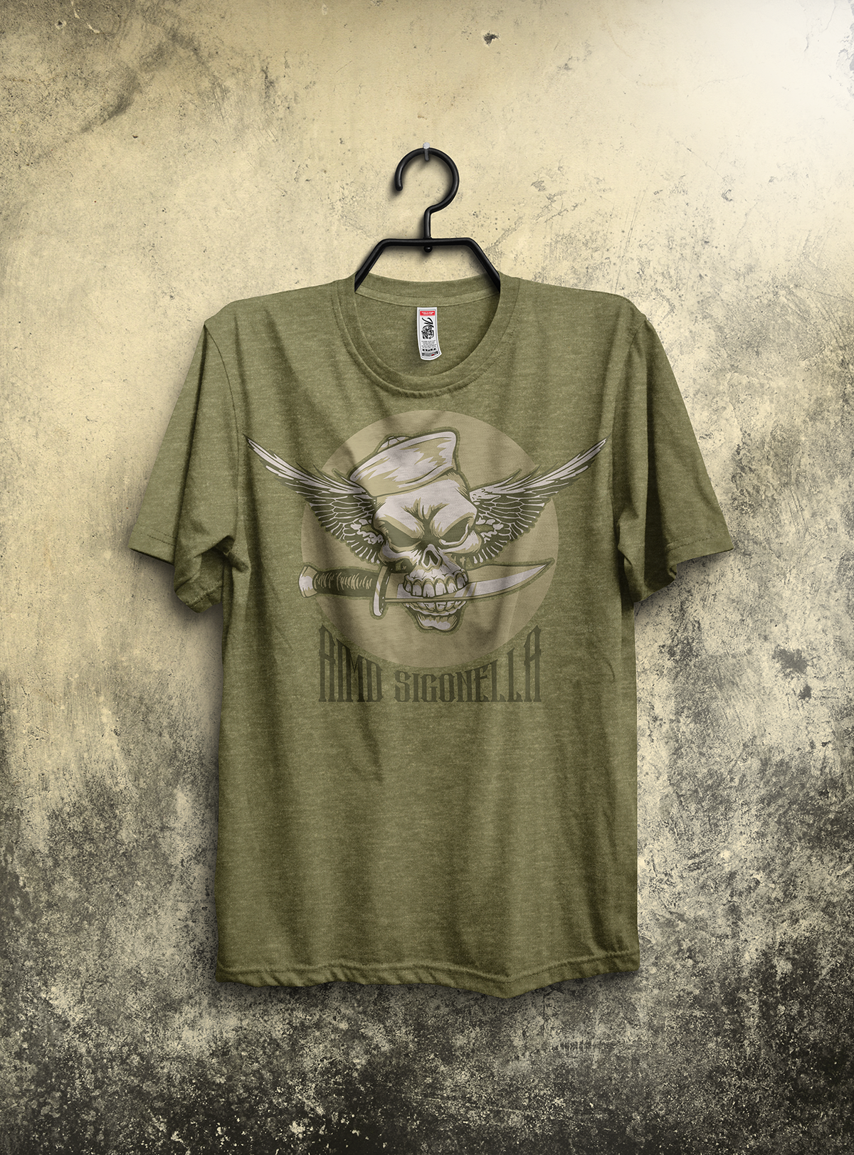 T-Shirt Design skulls military art sketch ink