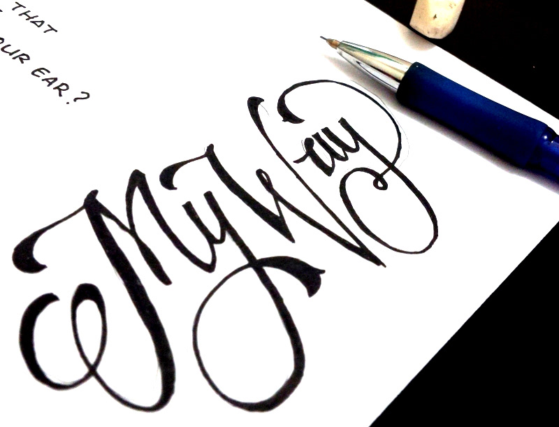 handwriting handdrawn Sinatra lettering twicolabs My Way