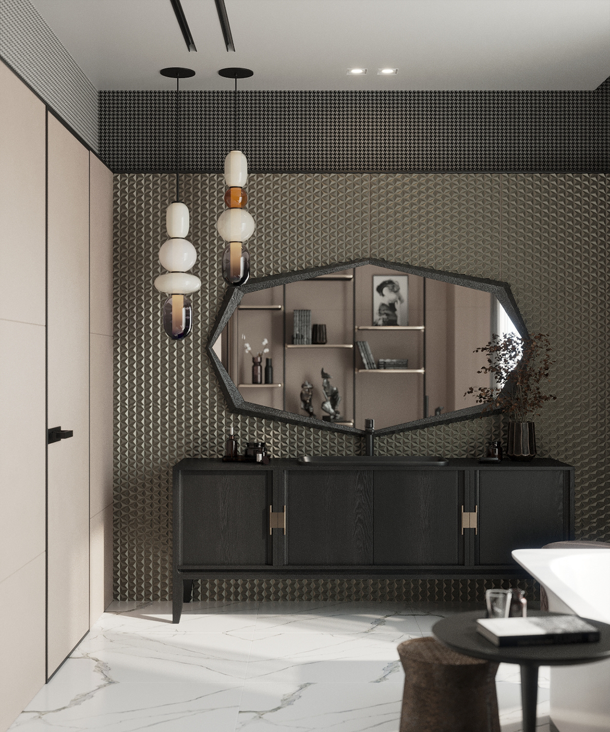 3ds max bathroom design corona Interior visualization