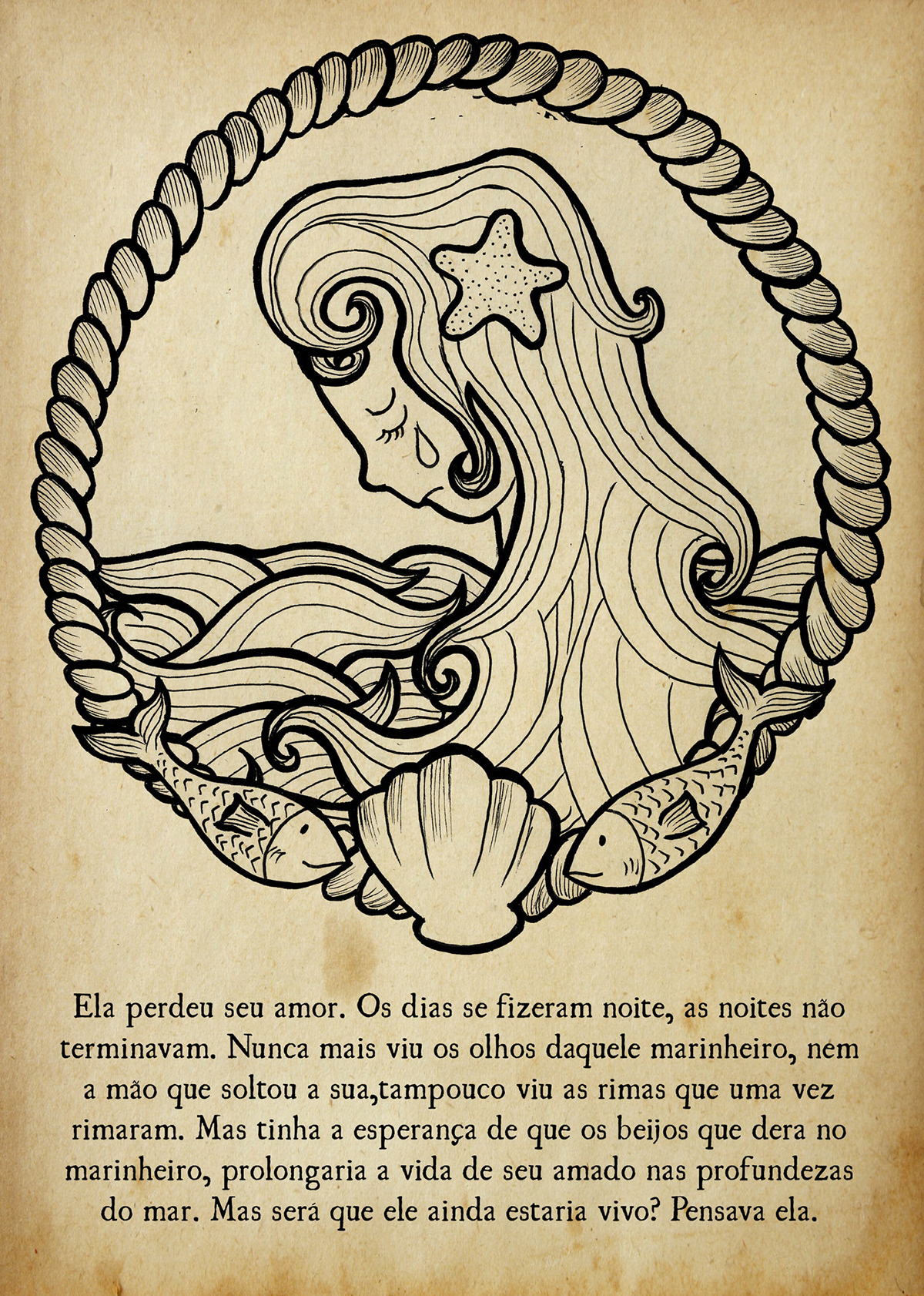 amor conto historia Ilustração mar Marinheiro narrativa nautical sereia