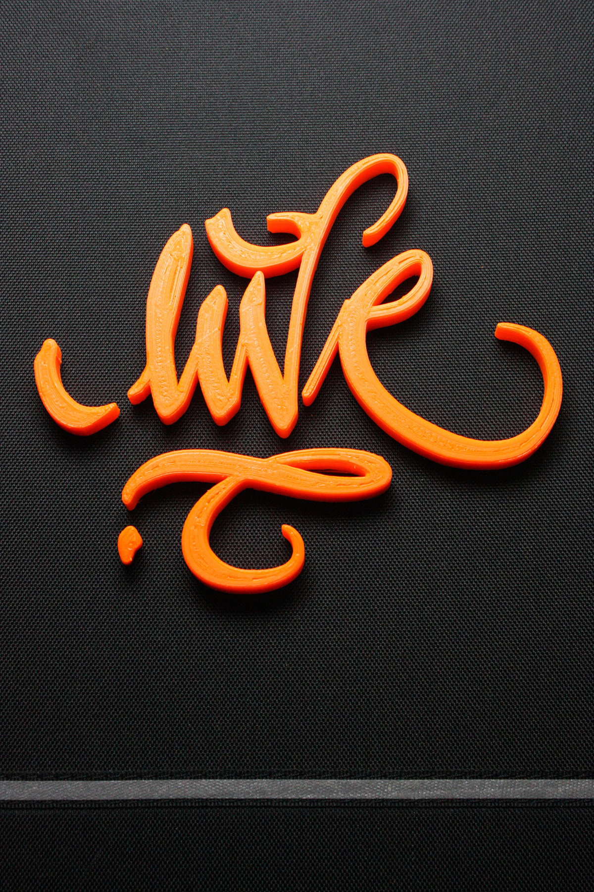 irinel papuc Typomonger 3d printing orange live 3D typo HAND LETTERING logo